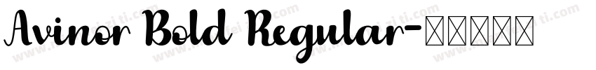 Avinor Bold Regular字体转换
